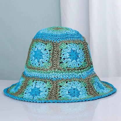 Womens Straw Hats crochet hat bucket hat UV Protection Sun Visor beach hat - Shop & Buy