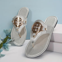 Load image into Gallery viewer, Womens Stylish Buckle Flip Flops - Comfortable Flat Slides for Beach &amp; Outdoor - Casual Summer Sandals - Shop &amp; Buy
