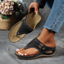 Load image into Gallery viewer, Womens Stylish Wedge Flip Flops - Comfortable Arch Support, Airy Outdoor Slides - Shop &amp; Buy
