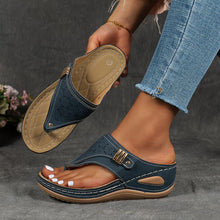Load image into Gallery viewer, Womens Stylish Wedge Flip Flops - Comfortable Arch Support, Airy Outdoor Slides - Shop &amp; Buy
