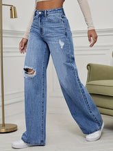 Load image into Gallery viewer, Womens Trendy Distressed Jeans - Relaxed Fit, Wide-Leg Denim, Casual Everyday Wear - Shop &amp; Buy
