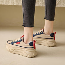 Load image into Gallery viewer, Womens Trendy Platform Sneakers, All-Match Lace Up Low Top Trainers, Comfortable Skate Shoes - Shop &amp; Buy
