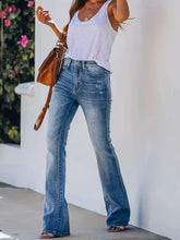 Load image into Gallery viewer, Womens Ultra-Stretch Bootcut Jeans - Refined Washed Denim, Chic Slant Pockets - Shop &amp; Buy
