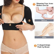 Load image into Gallery viewer, Womens Upper Arm Shapers Compression Long Sleeves Arm Shapewear Humpback Posture Corrector Shoulder Breast Support Push Up Tops - Shop &amp; Buy
