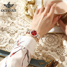 Load image into Gallery viewer, Womens Watches Rose Gold Luxury Elegant Dress Women Wrist Watch Full Diamond Swiss Quartz Sapphire Crystal Ladies Watch - Shop &amp; Buy
