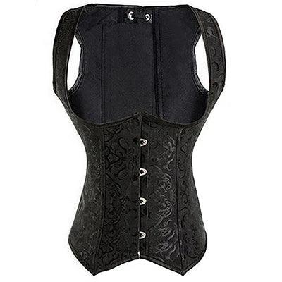 X New Steampunk Steel Boned Lace up Back Sexy Body Bustier Overbust Corset Women Waist Cincher Corsets Black Plus Size S-6XL - Shop & Buy