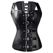 Load image into Gallery viewer, X New Steampunk Steel Boned Lace up Back Sexy Body Bustier Overbust Corset Women Waist Cincher Corsets Black Plus Size S-6XL - Shop &amp; Buy
