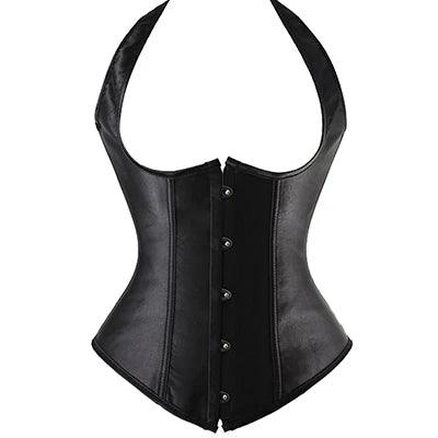 X New Steampunk Steel Boned Lace up Back Sexy Body Bustier Overbust Corset Women Waist Cincher Corsets Black Plus Size S-6XL - Shop & Buy