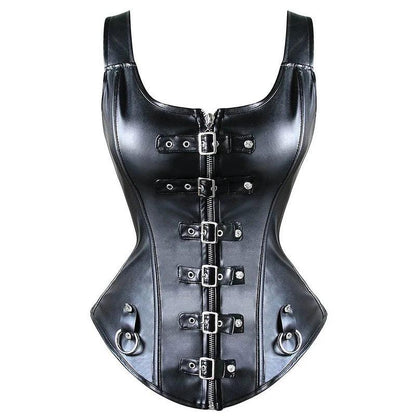 X New Steampunk Steel Boned Lace up Back Sexy Body Bustier Overbust Corset Women Waist Cincher Corsets Black Plus Size S-6XL - Shop & Buy