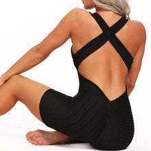 Load image into Gallery viewer, Yoga Set Fitness Women Jumpsuit Sleeveless Tracksuit One Piece Short Pants High Waist Backless - Shop &amp; Buy
