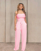 Load image into Gallery viewer, Znaiml Drawstring Waist Loose Wide Leg Pants One Pieces Romper Overalls Women Elastic Tube Strapless Nightclub Birthday Jumpsuit - Shop &amp; Buy

