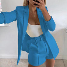 Load image into Gallery viewer, Znaiml Elegant Business Cardigan Blazer Coat and Shorts Matching Sets for Women Fall Outfits New in Office Lady Workwear Suits - Shop &amp; Buy
