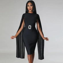 Load image into Gallery viewer, Znaiml Sexy Party Night Club Chiffon Flying Sleeve Pencil Dress Belt for Women Elegant Birthday Evening Prom Bodycon Vestidos - Shop &amp; Buy

