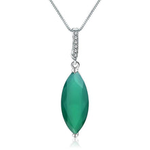 Load image into Gallery viewer, 11.45Ct Marquise Natural Green Agate 925 Sterling Silver Gemstone Necklaces &amp; Pendants For Women Fine Jewelry - Shop &amp; Buy
