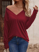 Load image into Gallery viewer, V-Neck Long Sleeve Top