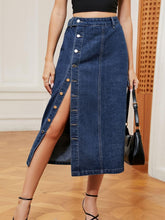 Load image into Gallery viewer, Button Down Denim Skirt - Shop &amp; Buy
