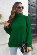 Load image into Gallery viewer, Turtleneck Rib-Knit Sweater - Shop &amp; Buy
