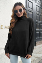 Load image into Gallery viewer, Turtleneck Rib-Knit Sweater - Shop &amp; Buy
