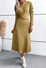 Load image into Gallery viewer, Crisscross Tied Puff Sleeve Dress