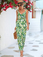 Load image into Gallery viewer, Abstract Print Tied Sleeveless Jumpsuit - Shop &amp; Buy
