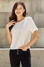 Load image into Gallery viewer, And The Why Pearly White Full Size Criss Cross Pearl Detail Open Back T-Shirt - Shop &amp; Buy
