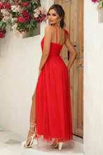 Load image into Gallery viewer, Asymmetrical Ruched Slit Dress - Shop &amp; Buy
