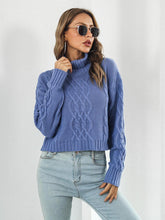 Load image into Gallery viewer, Turtleneck Dropped Shoulder Sweater - Shop &amp; Buy
