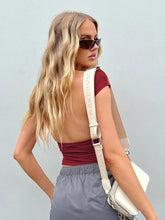 Load image into Gallery viewer, Backless Short Sleeve Cropped Blouse - Shop &amp; Buy
