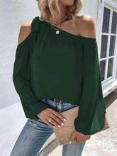 Load image into Gallery viewer, Cold-Shoulder Long Sleeve Blouse - Shop &amp; Buy
