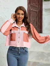 Load image into Gallery viewer, Color Block Crop Jacket with Pockets - Shop &amp; Buy
