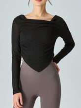 Load image into Gallery viewer, Cowl Neck Long Sleeve Sports Top - Shop &amp; Buy
