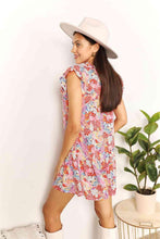 Load image into Gallery viewer, Double Take Floral Tie Neck Cap Sleeve Dress - Shop &amp; Buy
