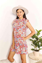 Load image into Gallery viewer, Double Take Floral Tie Neck Cap Sleeve Dress - Shop &amp; Buy

