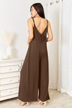 Load image into Gallery viewer, Double Take Full Size Soft Rayon Spaghetti Strap Tied Wide Leg Jumpsuit - Shop &amp; Buy
