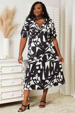 Load image into Gallery viewer, Double Take Printed Surplice Balloon Sleeve Dress - Shop &amp; Buy
