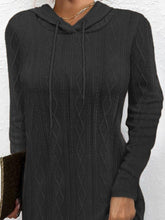 Load image into Gallery viewer, Drawstring Hooded Sweater Dress - Shop &amp; Buy
