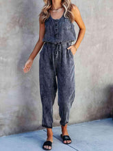 Load image into Gallery viewer, Drawstring Waist Sleeveless Jumpsuit - Shop &amp; Buy
