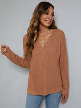 Load image into Gallery viewer, Dropped Shoulder High-Low Waffle-Knit Top - Shop &amp; Buy
