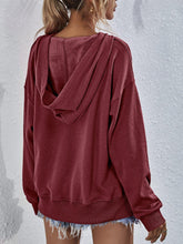 Load image into Gallery viewer, Dropped Shoulder Slit Hoodie - Shop &amp; Buy
