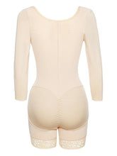 Load image into Gallery viewer, Full Size Zip Up Lace Detail Long Sleeve Shapewear - Shop &amp; Buy
