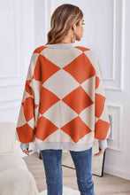 Load image into Gallery viewer, Geometric Lantern Sleeve Cardigan with Pockets - Shop &amp; Buy
