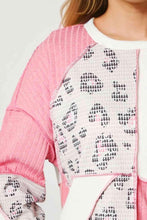 Load image into Gallery viewer, Leopard Color Block Exposed Seam Sweatshirt - Shop &amp; Buy
