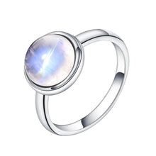 Load image into Gallery viewer, Natural Rainbow Moonstone, 925 Sterling Silver, Dainty Gemstone Ring, Gift For Her, Promise Ring, June Birthstone - Shop &amp; Buy
