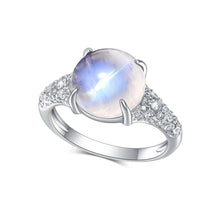 Load image into Gallery viewer, Natural Rainbow Moonstone Dainty Gemstone Rings, 925 Sterling Silver, Gift For Her, Promise Ring, June Birthstone - Shop &amp; Buy
