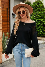 Load image into Gallery viewer, Openwork Round Neck Dropped Shoulder Knit Top - Shop &amp; Buy
