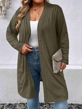 Load image into Gallery viewer, Plus Size Button Down Longline Cardigan - Shop &amp; Buy
