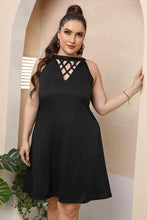 Load image into Gallery viewer, Plus Size Cutout Round Neck Sleeveless Dress - Shop &amp; Buy

