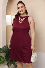 Load image into Gallery viewer, Plus Size Cutout Round Neck Sleeveless Dress - Shop &amp; Buy
