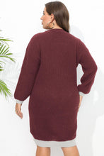 Load image into Gallery viewer, Plus Size Long Sleeve Sweater Dress - Shop &amp; Buy
