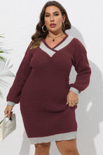 Load image into Gallery viewer, Plus Size Long Sleeve Sweater Dress - Shop &amp; Buy
